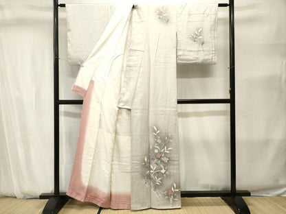 平和屋着物■訪問着　籬枝花文　暈し染め　正絹　逸品　CABJ2818ev