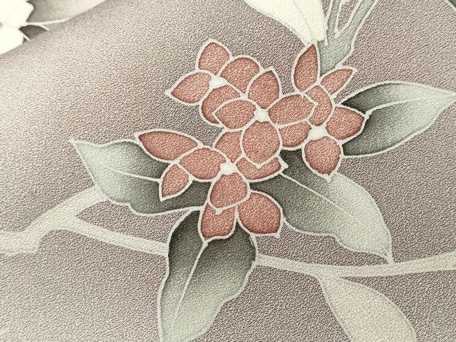 平和屋着物■訪問着　籬枝花文　暈し染め　正絹　逸品　CABJ2818ev