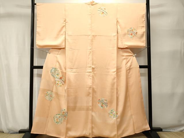 平和屋着物■訪問着　刺繍　毬吉祥花文　正絹　逸品　CABJ2822ev