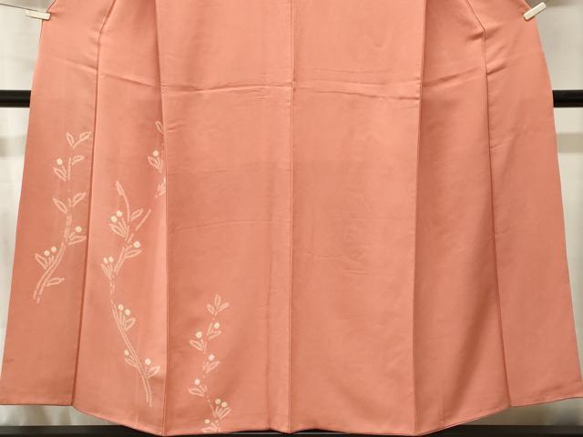 平和屋着物■訪問着　総絞り　枝葉文　正絹　逸品　CABJ2824ev