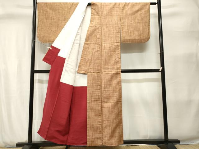 平和屋着物■上質な紬　霞文　正絹　逸品　CABJ2829ev