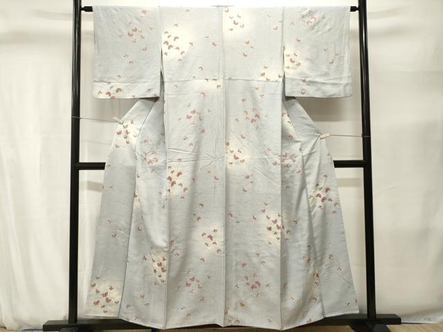 平和屋着物■上質な小紋　溢れ松葉孔雀文　暈し染め　金銀彩　正絹　逸品　CABJ2831ev