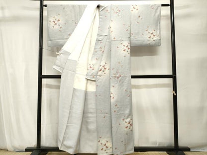 平和屋着物■上質な小紋　溢れ松葉孔雀文　暈し染め　金銀彩　正絹　逸品　CABJ2831ev
