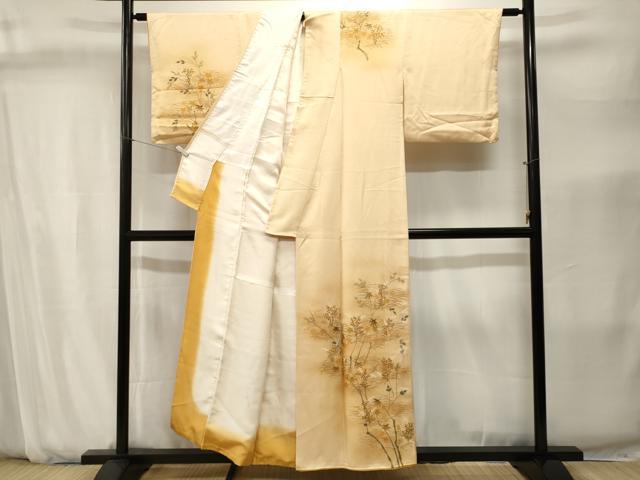 平和屋着物■訪問着　枝楓文　暈し染め　正絹　逸品　CABJ2835ev