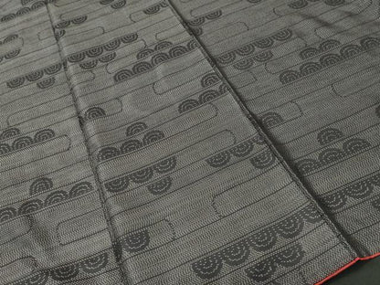 平和屋着物■本場大島紬　エ霞幾何学文　三越扱い　正絹　逸品　CABJ2836ev