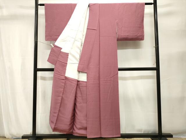平和屋着物■上質な色無地　退紅色　正絹　逸品　CABJ2839ev