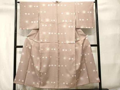 平和屋着物■上質な小紋　幾何学丸文　正絹　逸品　CABJ2842ev