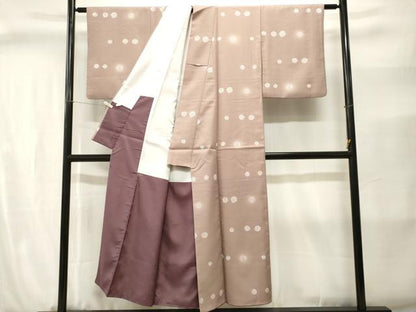 平和屋着物■上質な小紋　幾何学丸文　正絹　逸品　CABJ2842ev