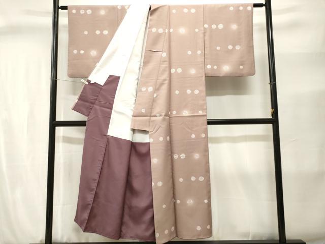 平和屋着物■上質な小紋　幾何学丸文　正絹　逸品　CABJ2842ev