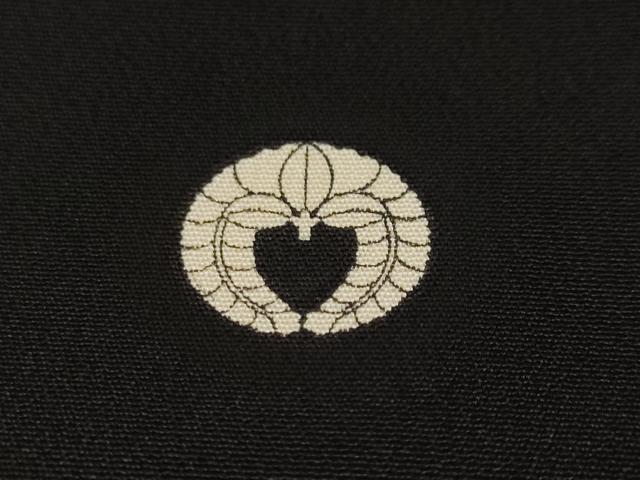 平和屋着物■豪華黒留袖　駒刺繍　流水松竹梅飛鶴文　金彩　正絹　逸品　CABJ2847ev