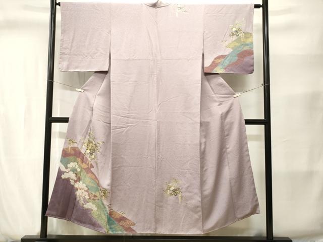 平和屋着物■訪問着　鼓　藤花房松文　やまと誂製　正絹　逸品　CABJ2848ev