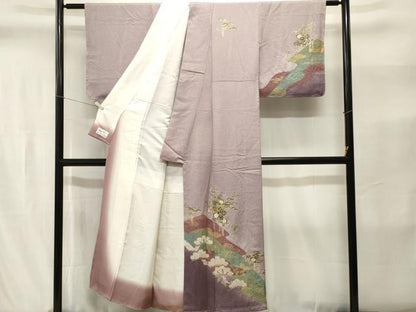 平和屋着物■訪問着　鼓　藤花房松文　やまと誂製　正絹　逸品　CABJ2848ev