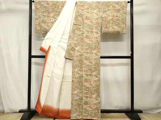 平和屋着物■上質な小紋　風景文　正絹　逸品　CABJ2849ev