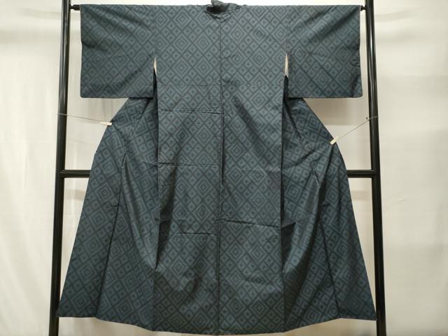 平和屋着物■本場大島紬　菱文　正絹　逸品　CABJ2852ev