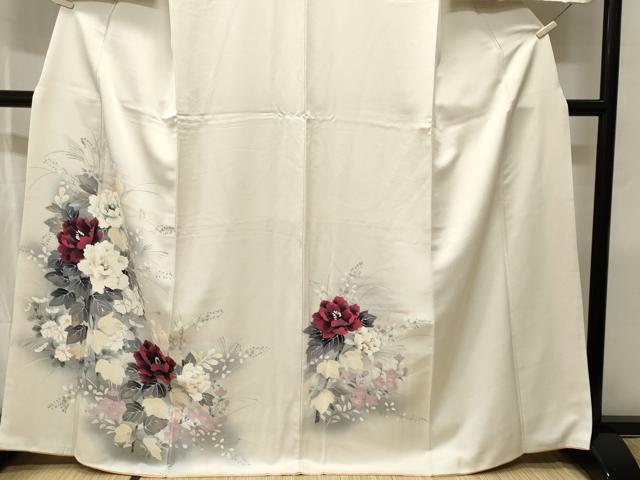 平和屋着物■訪問着　草花文　暈し染め　正絹　逸品　CABJ2854ev