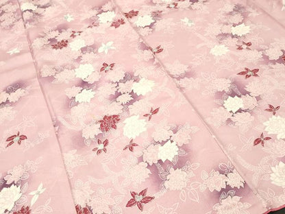 平和屋着物■上質な小紋　檜垣草花文　暈し染め　正絹　逸品　CABJ2857ev
