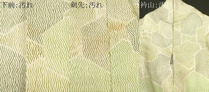 平和屋着物■上質な小紋　ふくれ織　亀甲重ね文　正絹　逸品　CABJ2858ev