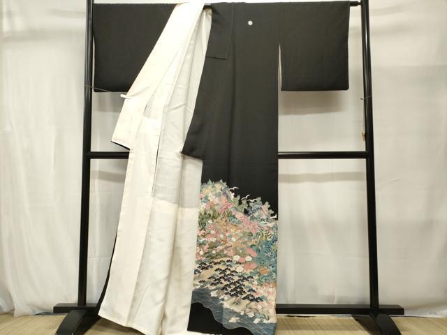 平和屋着物■豪華黒留袖　作家物　飛鶴　舟　御所解文　暈し染め　正絹　逸品　CABJ2871ev