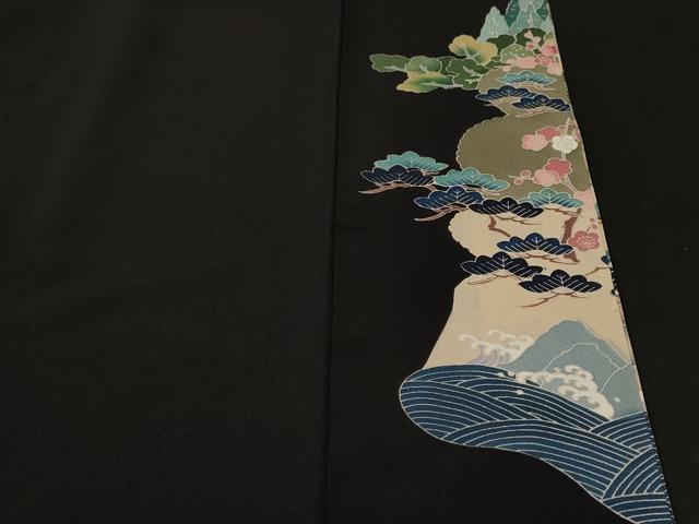 平和屋着物■豪華黒留袖　作家物　飛鶴　舟　御所解文　暈し染め　正絹　逸品　CABJ2871ev