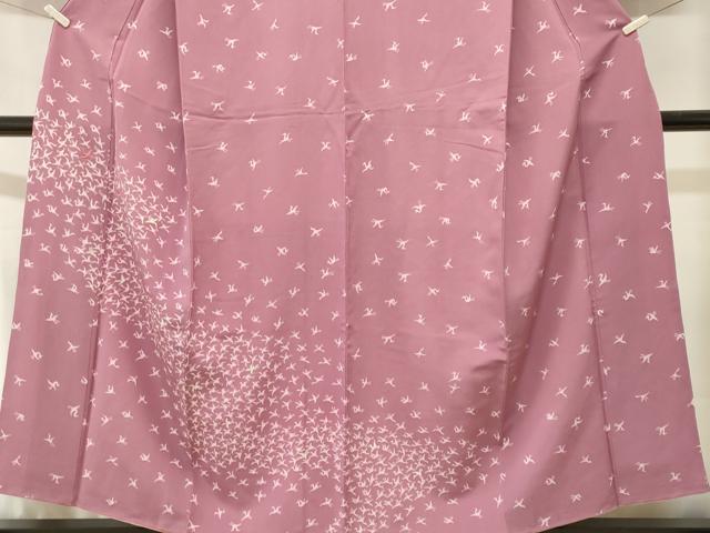 平和屋着物■訪問着　刺繍　飛鶴文　正絹　逸品　CABJ2872ev