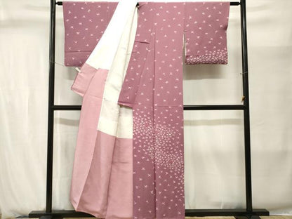 平和屋着物■訪問着　刺繍　飛鶴文　正絹　逸品　CABJ2872ev