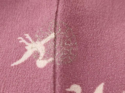 平和屋着物■訪問着　刺繍　飛鶴文　正絹　逸品　CABJ2872ev