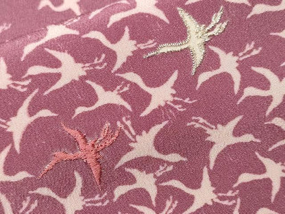 平和屋着物■訪問着　刺繍　飛鶴文　正絹　逸品　CABJ2872ev