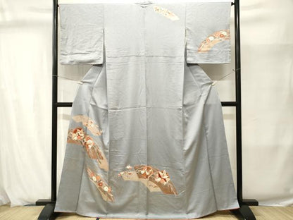 平和屋着物■訪問着　地紙花蝶丸文　金彩　正絹　逸品　CABJ2878ev
