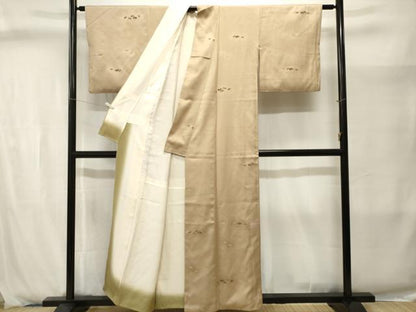 平和屋着物■上質な小紋　扇面地紋　正絹　逸品　CABJ2879ev