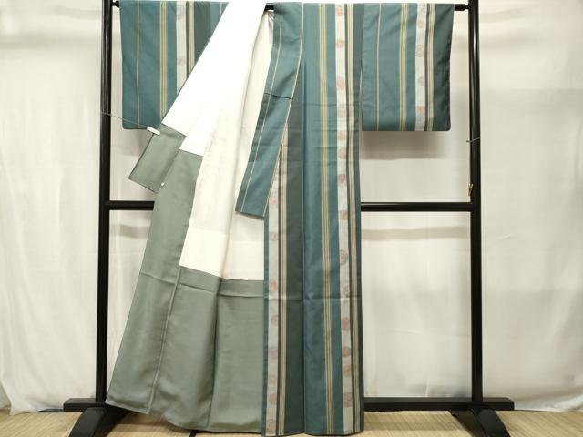 平和屋着物■本場染大島紬　宝尽し間道　鈴乃屋扱い　正絹　逸品　CABJ2880ev