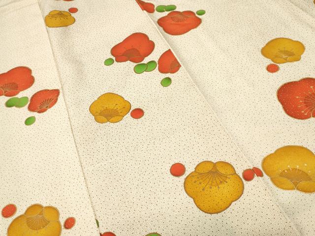 平和屋着物■上質な小紋　梅文　金彩　正絹　逸品　CABJ2896ev