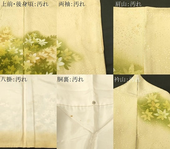 平和屋着物■訪問着　草木楓文　暈し染め　正絹　逸品　CABJ2899ev