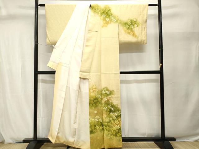 平和屋着物■訪問着　草木楓文　暈し染め　正絹　逸品　CABJ2899ev