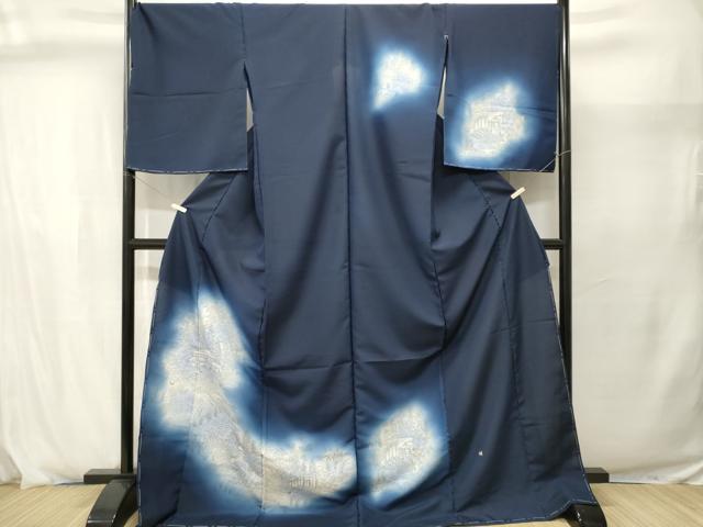 平和屋着物■訪問着　御所解文　舞蝶文　暈し染め　金彩　仮絵羽　洗える着物　未使用　CABJ2906ev