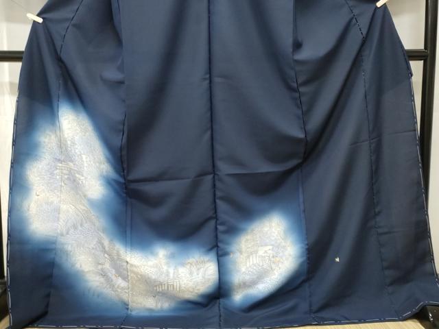 平和屋着物■訪問着　御所解文　舞蝶文　暈し染め　金彩　仮絵羽　洗える着物　未使用　CABJ2906ev
