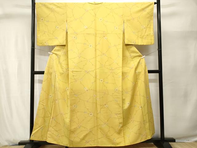 平和屋着物■小紋　枝椿文　洗える着物　CABJ2913ev