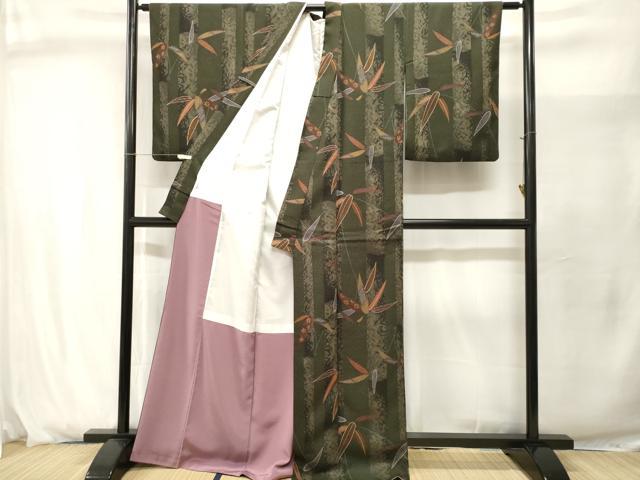 平和屋着物■小紋　笹竹間道　洗える着物　CABJ2914ev