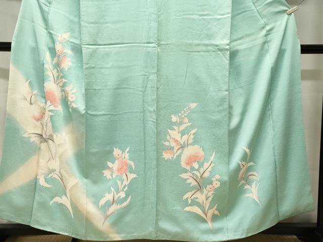 平和屋着物■訪問着　更紗草花文　暈し染め　正絹　逸品　CABJ2917ev