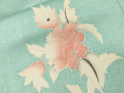 平和屋着物■訪問着　更紗草花文　暈し染め　正絹　逸品　CABJ2917ev