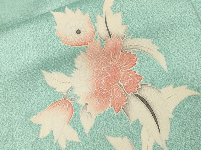 平和屋着物■訪問着　更紗草花文　暈し染め　正絹　逸品　CABJ2917ev