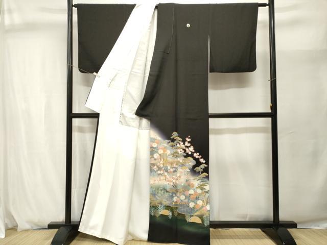 平和屋着物■豪華黒留袖　作家物　御所解文　暈し染め　金彩　正絹　逸品　CABJ2920ev