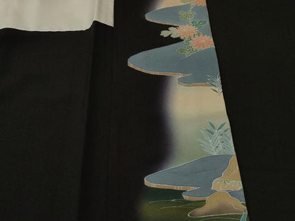 平和屋着物■豪華黒留袖　作家物　御所解文　暈し染め　金彩　正絹　逸品　CABJ2920ev