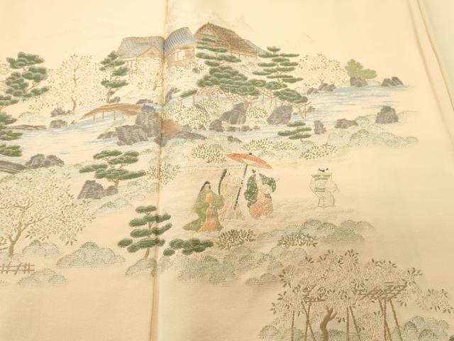 平和屋着物■豪華色留袖　寿光織　人物御所解文　正絹　逸品　CABJ2921ev