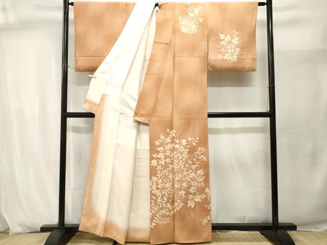 平和屋着物■訪問着　霞草花文　暈し染め　正絹　逸品　CABJ2924ev