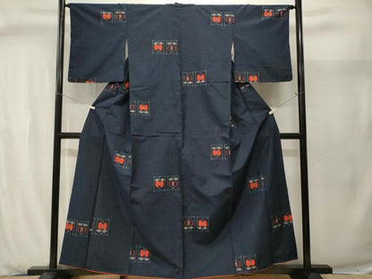 平和屋着物■上質な紬　遠州椿　正絹　逸品　CABJ2927ev