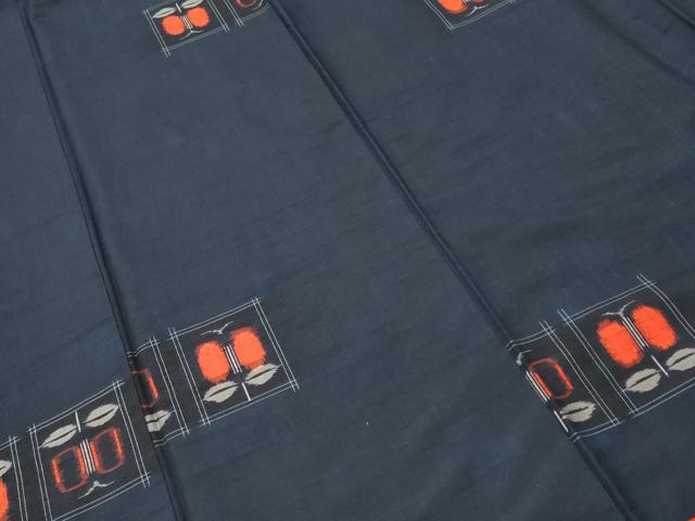 平和屋着物■上質な紬　遠州椿　正絹　逸品　CABJ2927ev