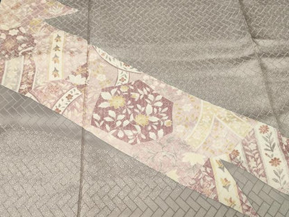 平和屋着物■訪問着　道長切嵌花文　正絹　逸品　CABJ2928ev