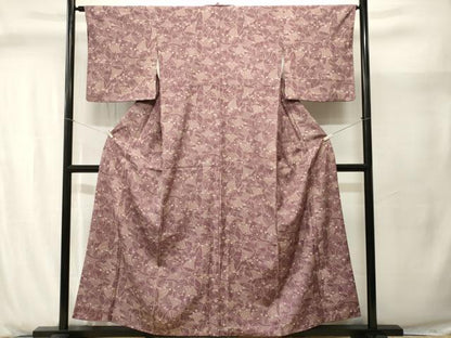 平和屋着物■江戸小紋　鮫小紋柄　銀杏花文　正絹　逸品　CABJ2929ev
