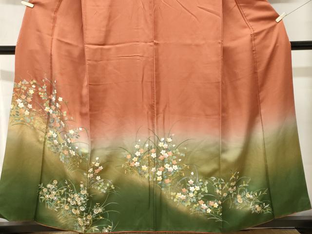 平和屋着物■訪問着　螺鈿　楽器草花文　暈し染め　金彩　正絹　逸品　CABJ2932ev