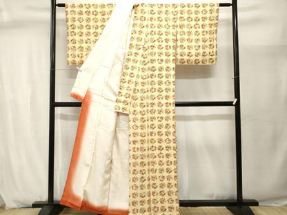 平和屋着物■上質な小紋　草花丸文　正絹　逸品　CABJ2936ev